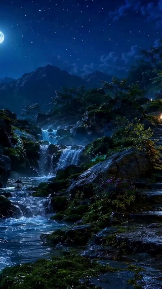 月夜溪谷