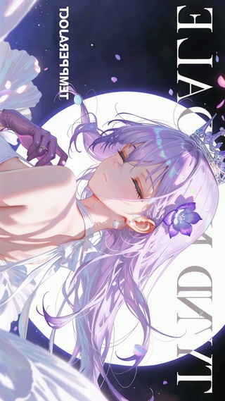 紫发梦幻二次元美少女遐蝶