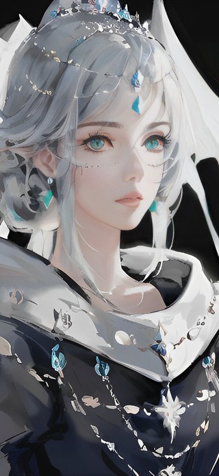 原创插画清纯美女