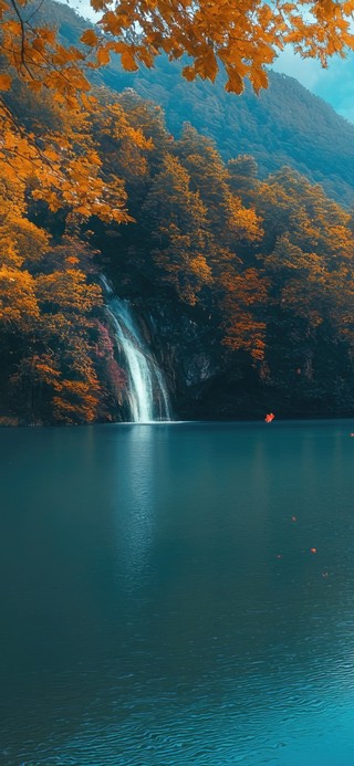 金秋浪漫湖景