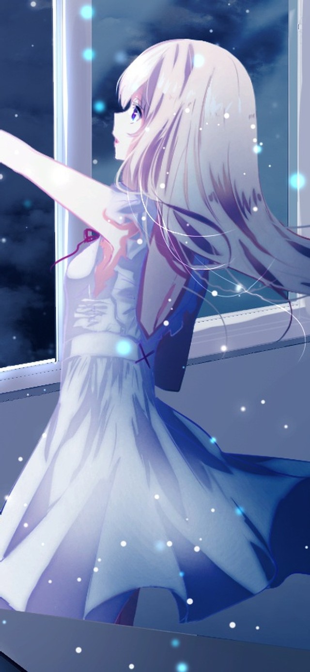 仰望星空的少女