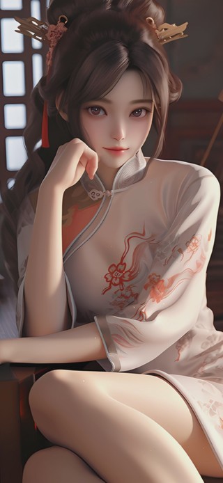 国风 清纯旗袍少女