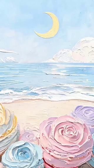 油画海景