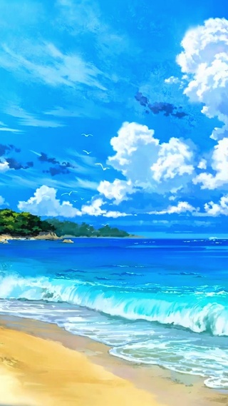 唯美蓝天大海4K