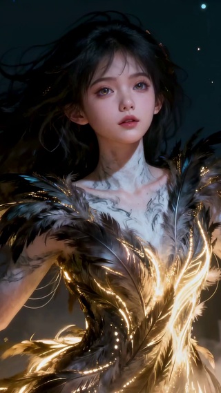 黑羽金芒羽族女神的烬色狂想之舞