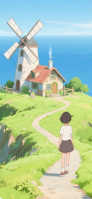 海边风车小屋