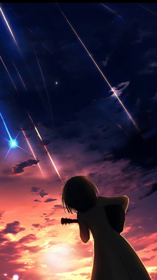 4K唯美治愈黄昏流星雨