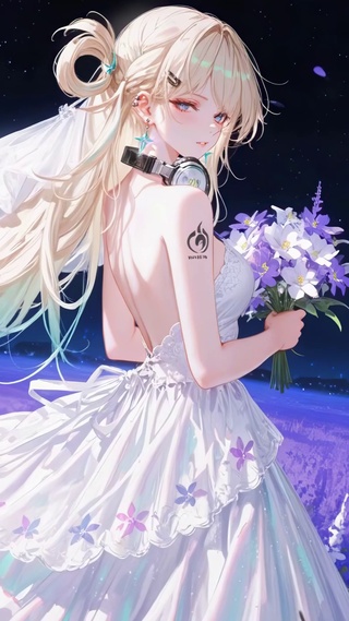 薰衣草花田婚纱少女琳奈