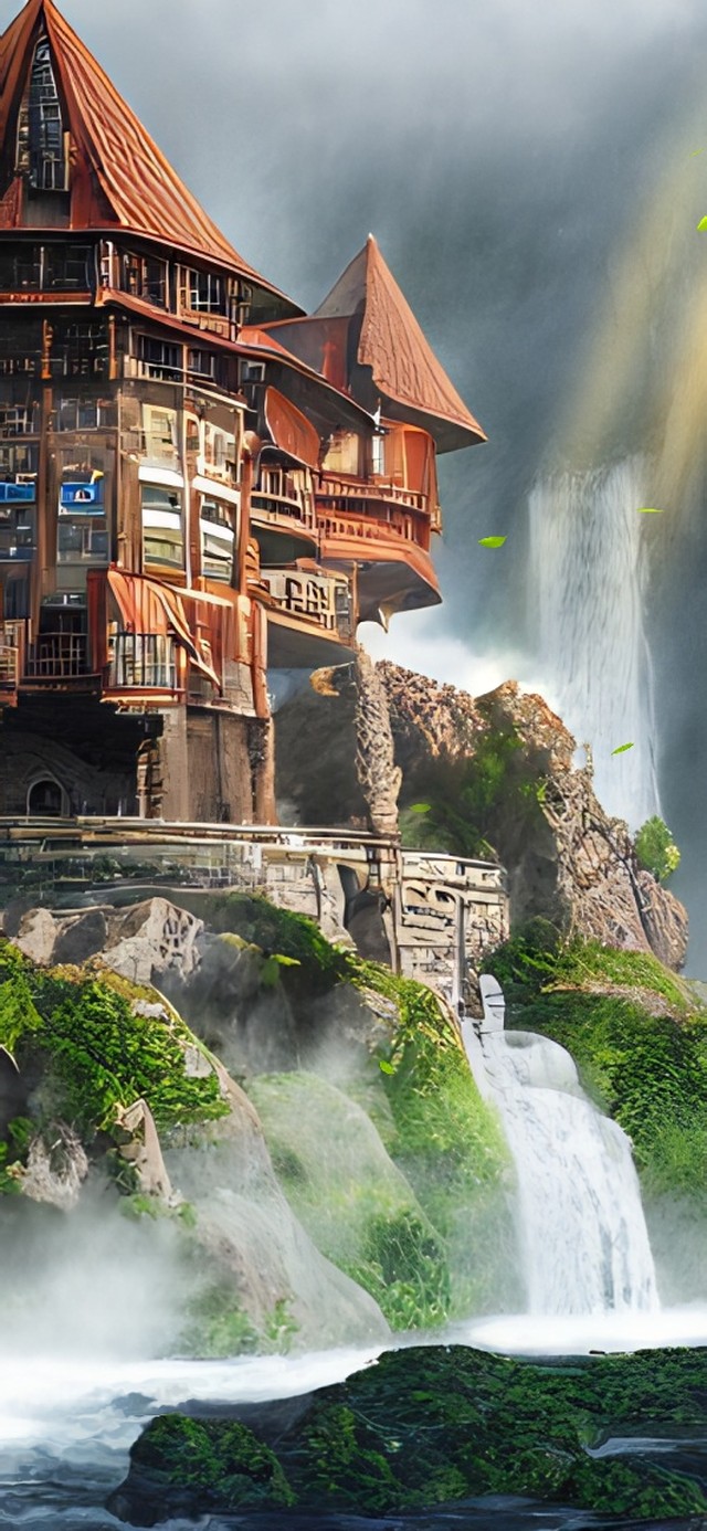 山中瀑布小屋