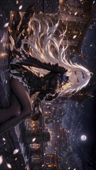 月下古风少女