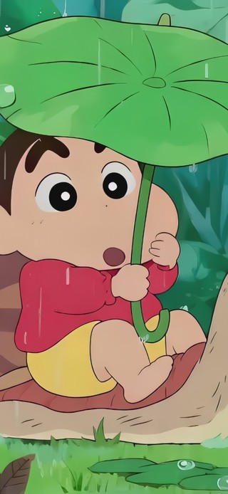 可爱小新骑蜗牛