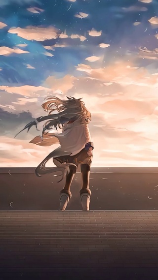 夕阳下
