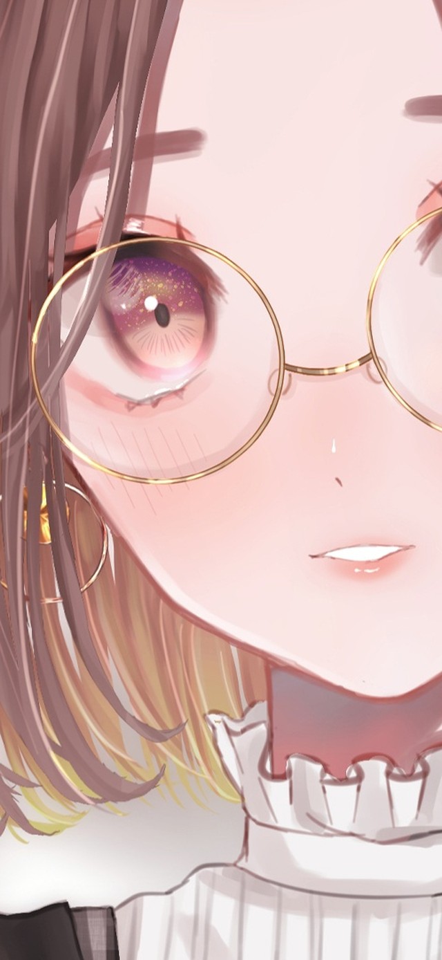 唯美可爱眼镜女孩