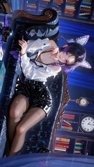 慵懒书房黑丝蝴蝶忍少女