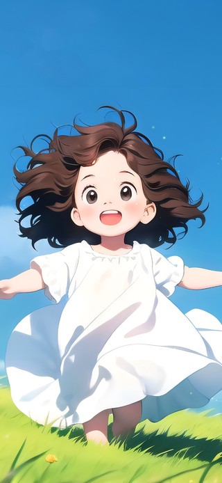 草地小女孩