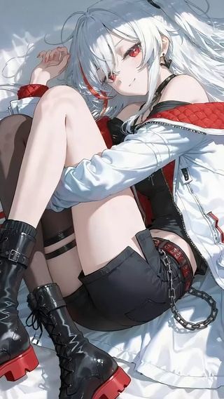 长腿白发少女