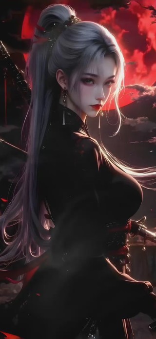 月下女剑士