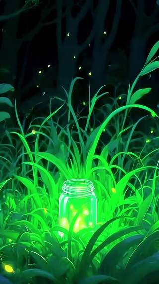 夜草中的萤火瓶
