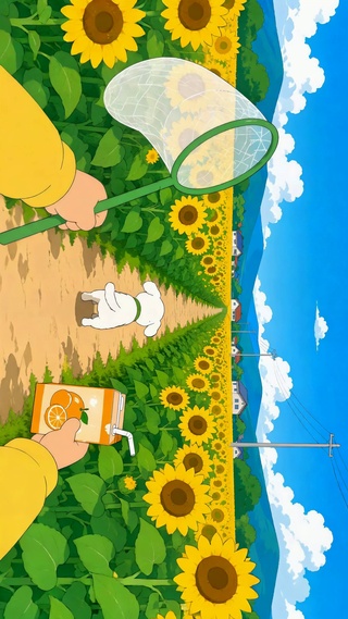 夏日向日葵花田漫步
