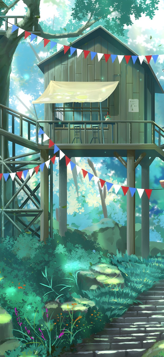 唯美治愈森林小路