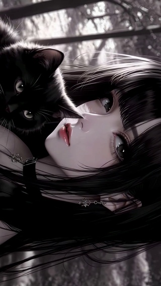 氛围少女和黑猫
