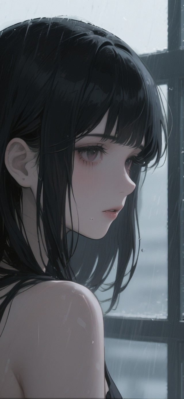 暗黑病娇少女听雨屏