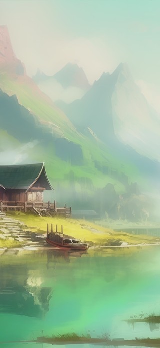 清晨小村