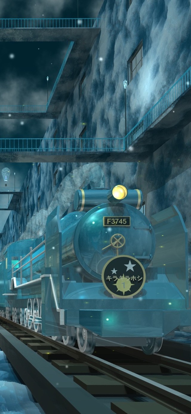 唯美冬季火车站