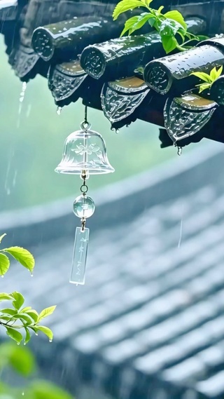 治愈风铃小雨4K