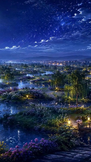 月夜花海秘境