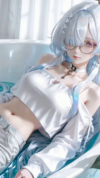 浴缸少女莫宁
