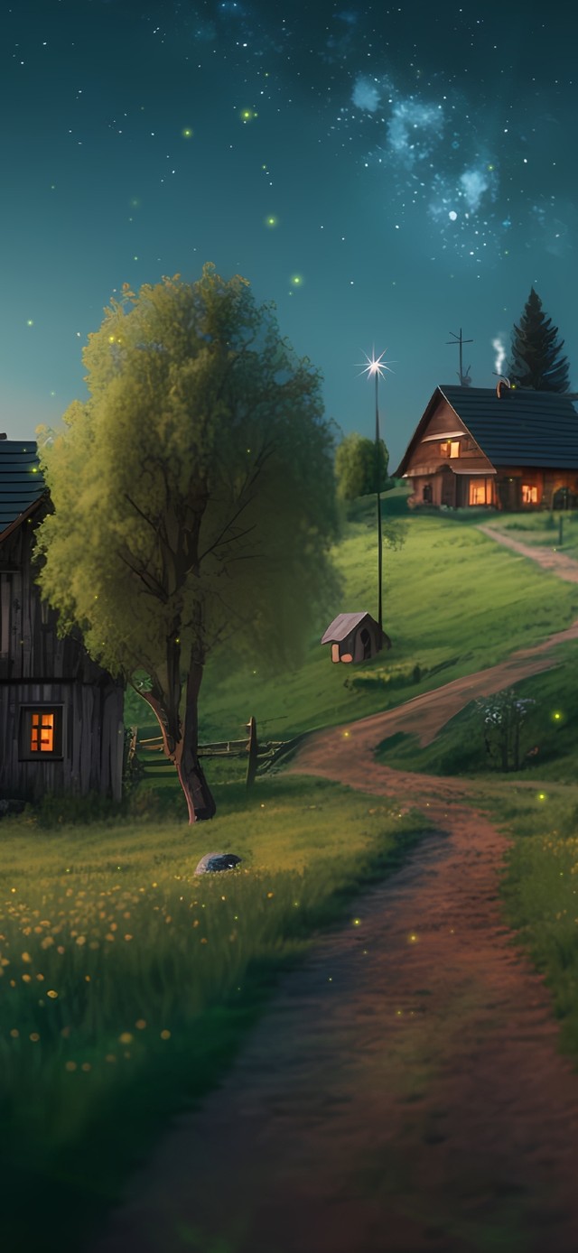 唯美治愈荧光森林