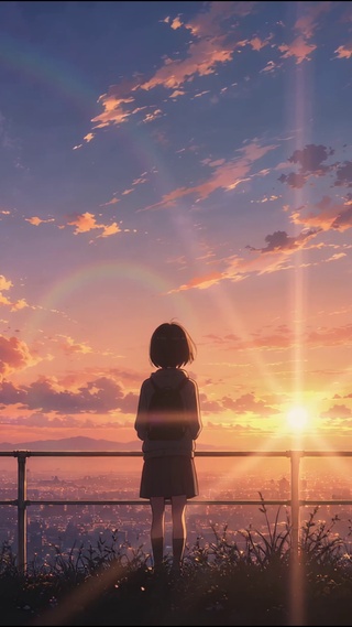 放学后的夕阳