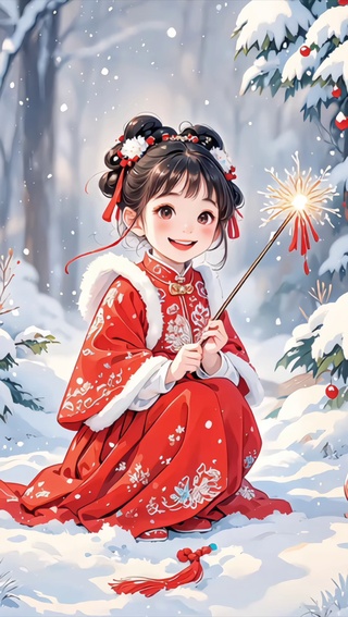 喜庆女孩