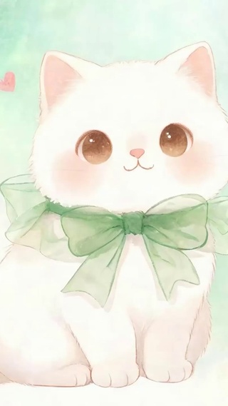戴着蝴蝶结猫咪