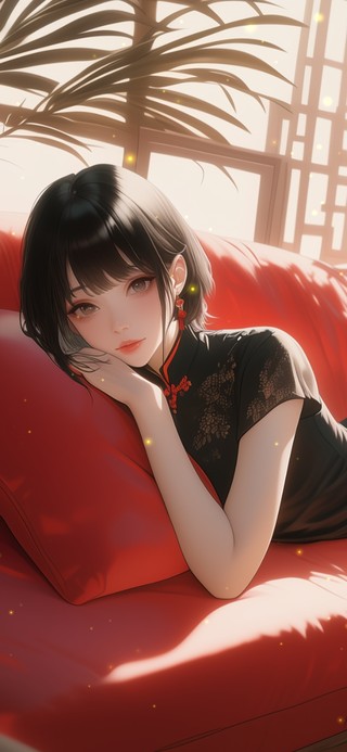 她的笑声宛如清泉流淌