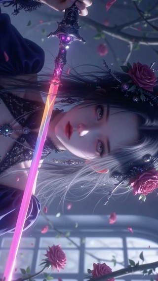 持剑美女