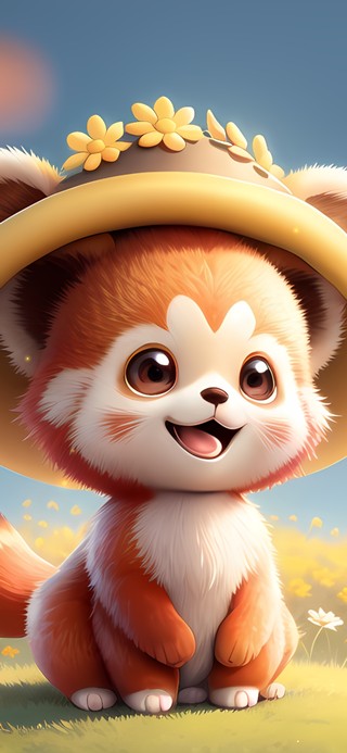 可爱花园小浣熊