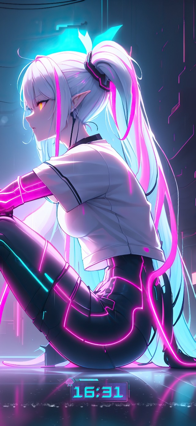 4K赛博朋克风治愈少女