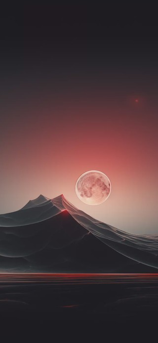 4k Red Moon