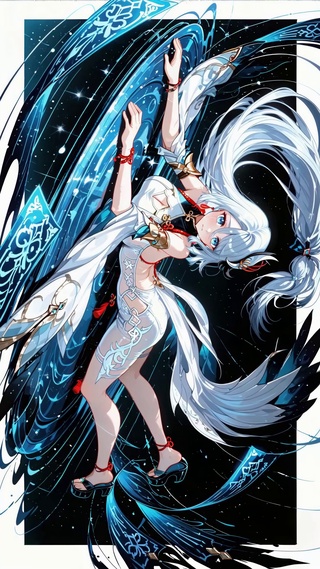 原神申鹤 仙气白发美少女