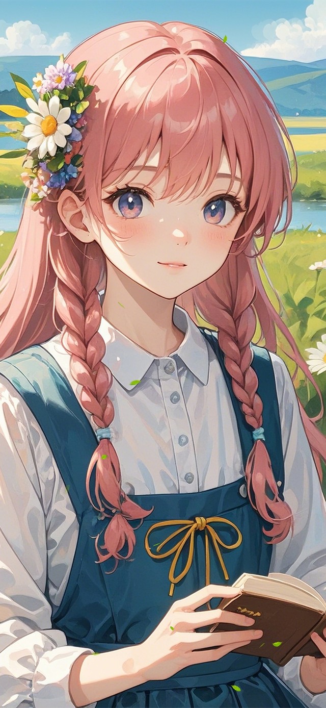 唯美小溪女孩