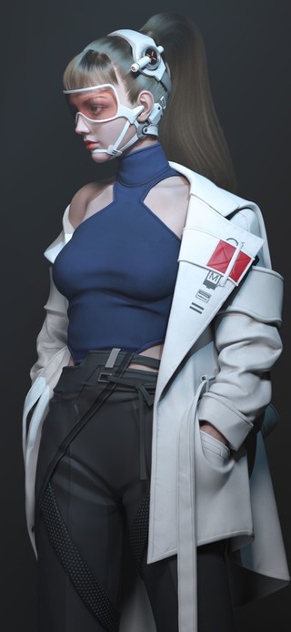 清纯马尾美女