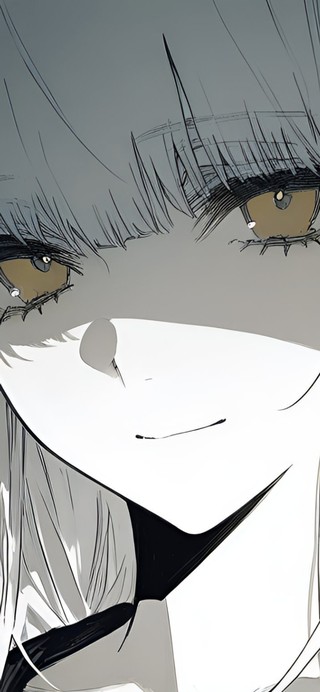 黑白少女肖像-白金