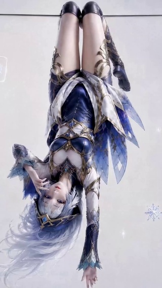 冰雪倒悬少女