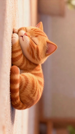 治愈系熟睡橘猫