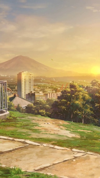 唯美治愈顶楼风景