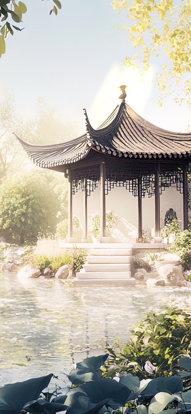 夏日午后园林景观