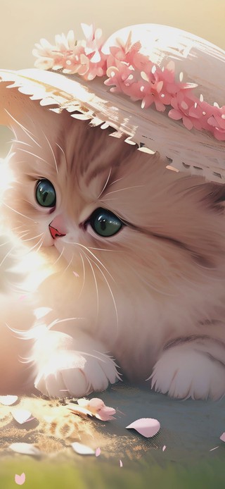 戴帽子的猫咪公主