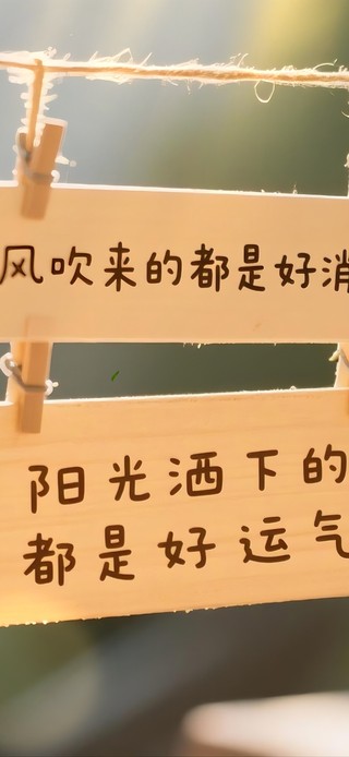 风吹来好消息，光洒下好运气~